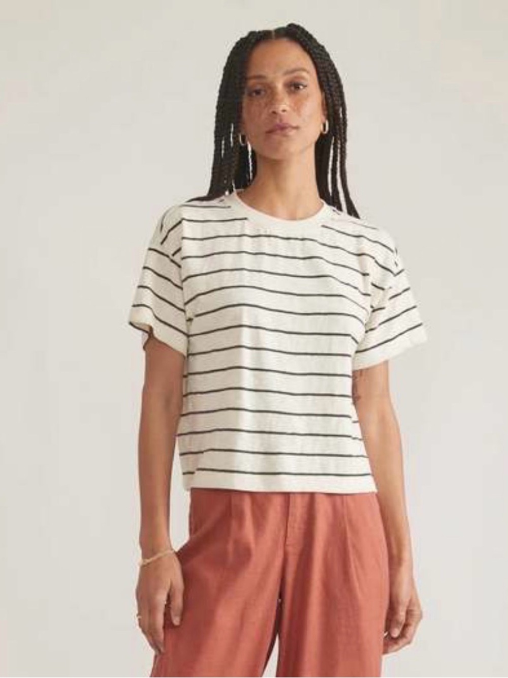 Marine Layer Vintage Slub Crop Tee Size Medium